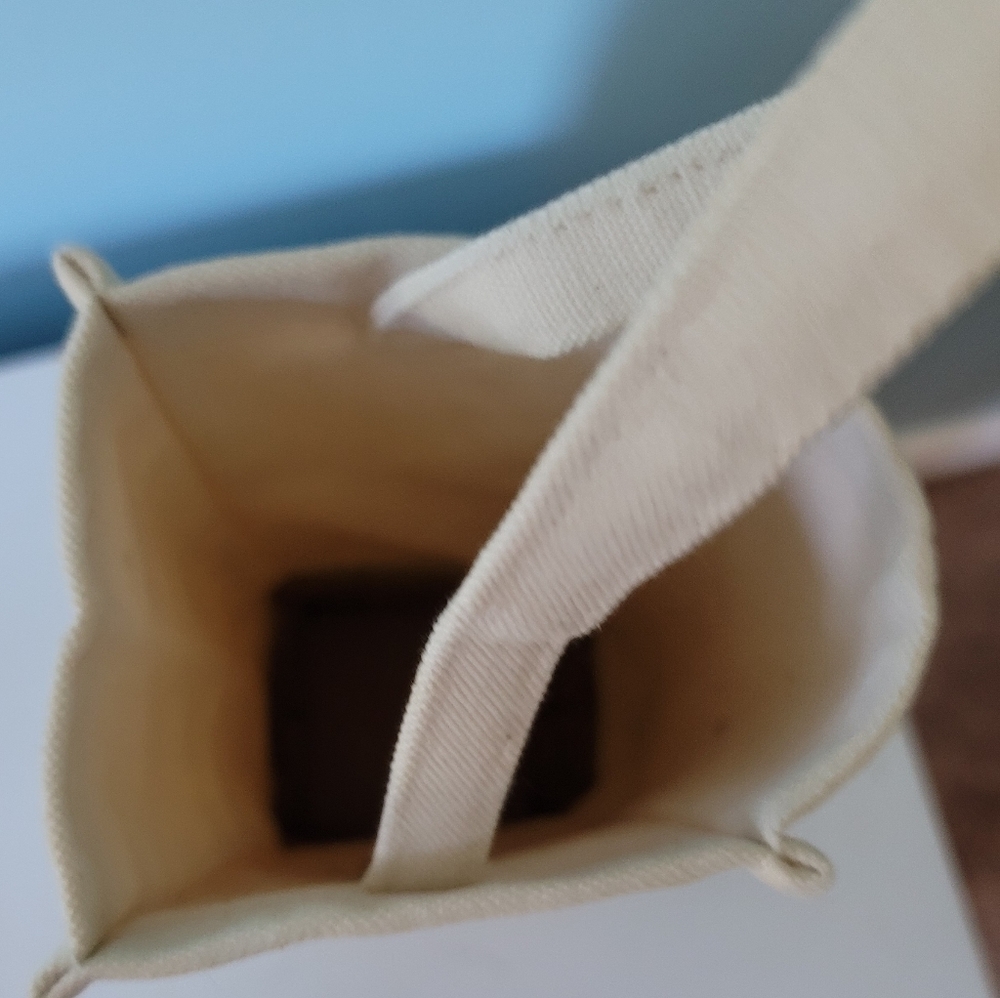 Canvas Wine Bottle Bag with Dog on it - Picture 3 of 3